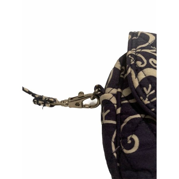 Vera Bradley Crossbody Small Quilted Navy Blue Whi - Picture 4 of 12